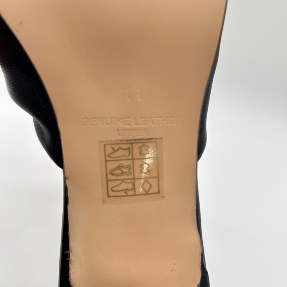 Journee Signature Sandals Women 11 Black Finlee Leather Dress Nordstrom $149 NEW - Picture 11 of 12